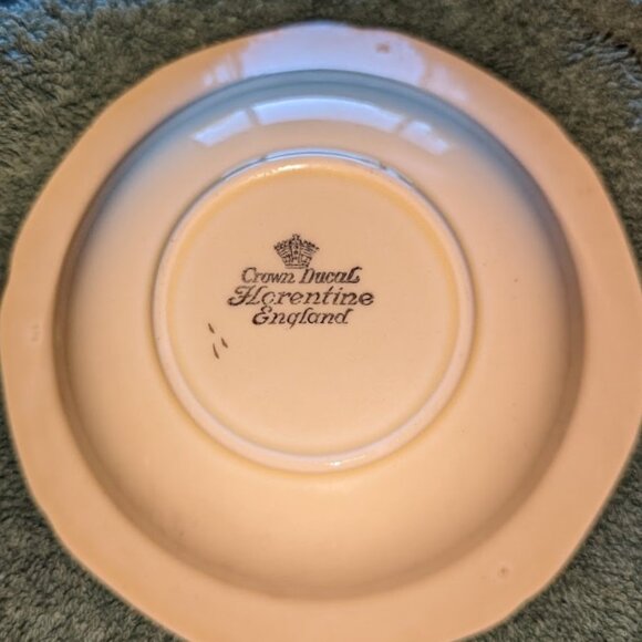 Vintage Crown Ducal Florentine Gold Band 2057 Fine China Dessert Bowls – c 1950s - Picture 3 of 3